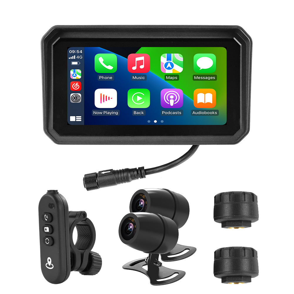 Tomostrong 6inch moto CarPlay wireless Android Auto DVR recorders