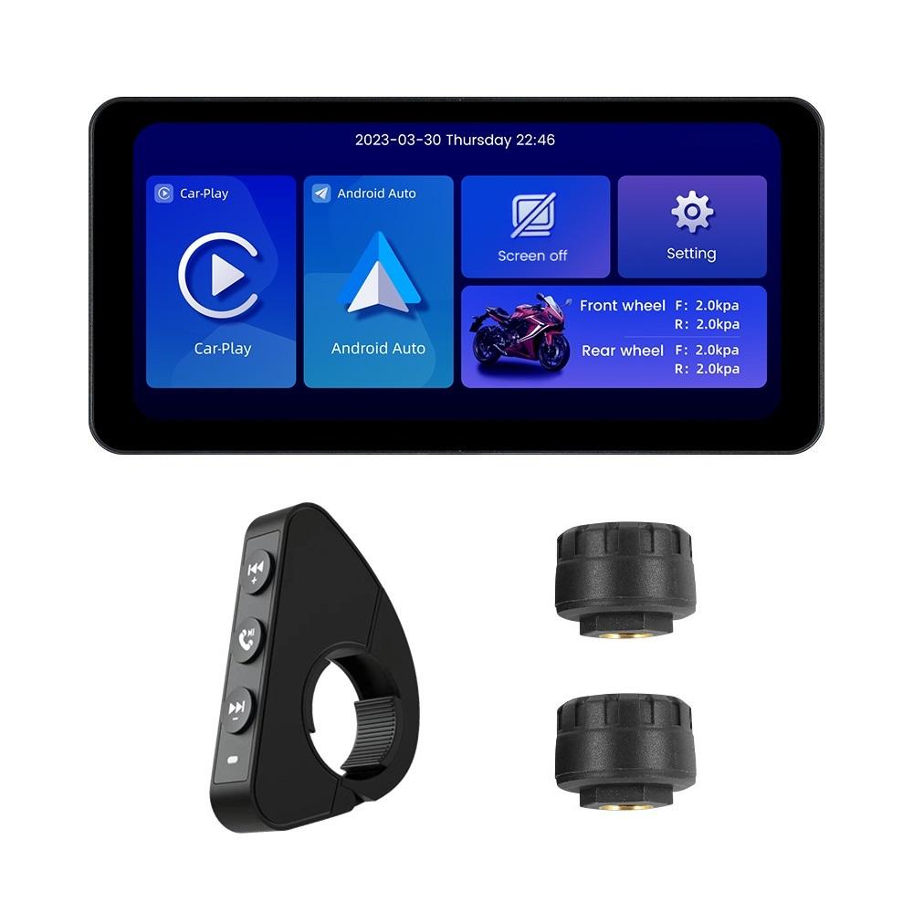Tomostrong Motorcycle 6.3 inch  Full touch screen Dual Bluetooth Tire pressure optional Free shipping