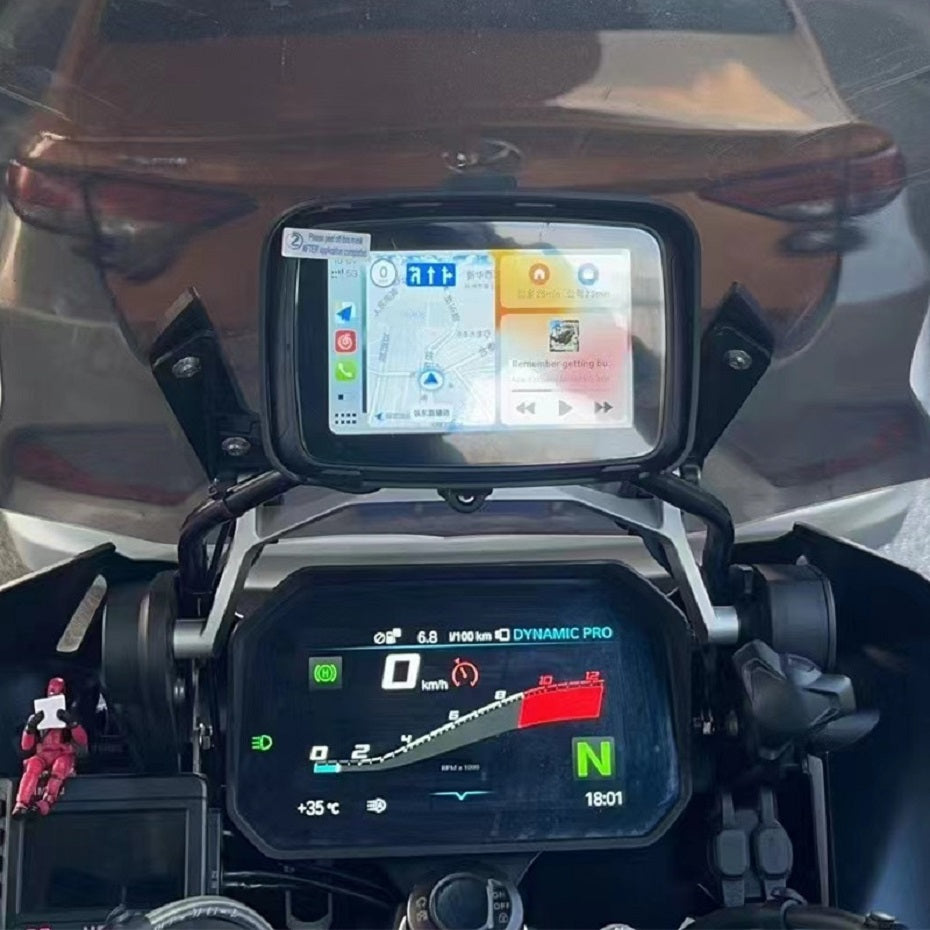 TomoStrong 5 inch For BMW WiFi GPS Navigation Motorcycle Waterproof For Apple Carplay Screen Portable Motorcycle Wireless Android Auto Monitor Burglar proof installation